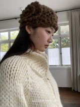 wool Thick Bold Knitwear Zip-Up Cardigan