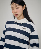 98 STRIPE RUGBY L/S SHIRT NAVY