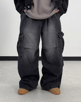 Flip Wide Denim Cargo Pants