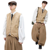 Vintage Oxford Zip-Up Vest