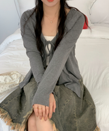 Cocoa frill cardigan