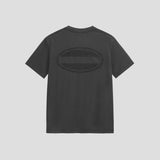 PARAGRAPH TONAL EMBROIDERY T SHIRT - CHARCOAL