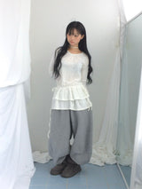サイドストラップフリルワンピース