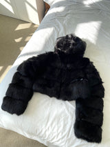 [Only Seow] 1107. Big hood fur crop jk (3color)