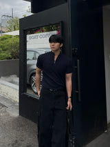 Sain zip-up short sleeve