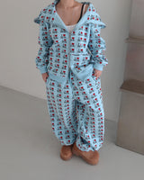 I Love Hooded Zip-Up & Jogger Pants Two Piece Set