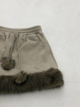 Soft Fur Brown Sweat Skirt