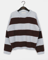 Crying  Buckle Stripe Round Knitwear
