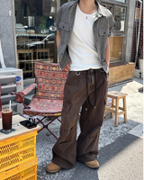 [Unisex] Dyeing tuck cargo pants(3color)
