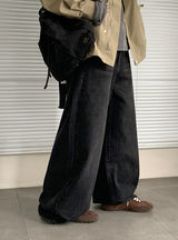 Lunen Washing Wide Denim Pants