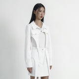 White Crop Jacket