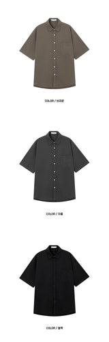 [SET UP가능] Washed cotton half shirts(6color)
