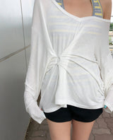Beats Two-Button Deep V-Neck Long Sleeve