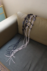 BOHO WOOD BEADS STRING BELT (IVORY, BLACK 2COLORS!)
