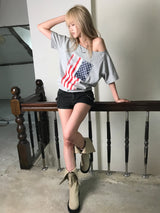 アメリカンフラぐオフショルダーT