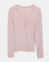 Karun Snap V-Neck Long Sleeve T-Shirt