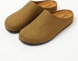 Suede Clogs Light Brown