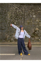 Number Navy Casual Banding Pants