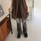ノイ ヴィンテージ ウォッシュドローライズロングブーツカットデニムパンツ