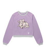 W ANGEL CATS SWEATSHIRT PURPLE(CV2FFFM441A)