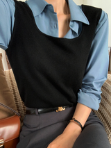 Kes Square Neck Wool Sleeveless Knit / 5 colors