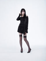 RAGLAN METAL LOGO DRESS [BLACK]