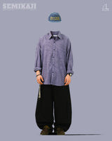 SO Work Side Snap Wide Balloon Pants