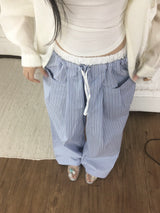 striped pajama pants
