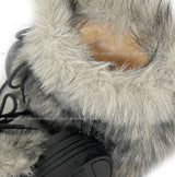 Fog Ribbon Fur Half Boots