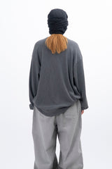 Luo Pigment Henley Neck Long Sleeve T-Shirt