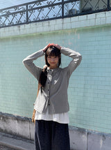 26SS★ [BAONHAUS] Tier Frill Cardigan