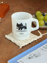 Black Cat Mlik Glass / Mug Cup (250ml)