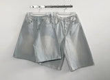 Kneb   Washing denim Bermuda shorts [Basic & Long]
