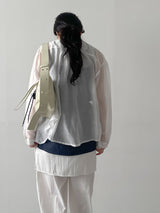Ver Tencel See-through Loose Fit Shirt