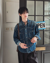 Kor ウエスタンデニムクロップシャツ