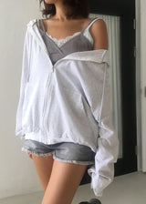 FRINGE DENIM SHORTS