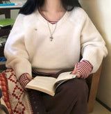 [BELLIDE MADE] Cookie, stripe finger hole T-shirt