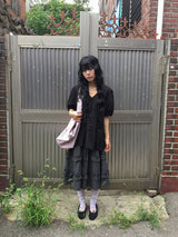 Chiyo Check Frill Tiered Midi Skirt