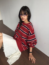 Grunge knit cutout skirt(3color)