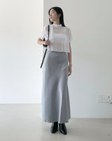 Leka see through tie blouse