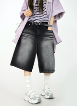 (UNISEX)ミッドナイトブラックバミューダショーツ