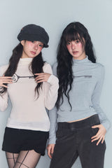 MIRE キーウールハイネックT ミント