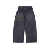 TopBasics Work Washed Barrel Leg Denim Pants