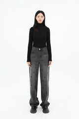 DOT PRINT STRAIGHT DENIM code 26002
