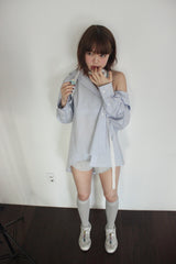 [pepe]pepe striped shirt(blue)