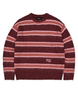 HAIRY STRIPE KNIT SWEATER