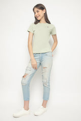 Flo レディース T シャツ グリーン