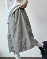 HIGH QUALITY💜SNAP NYLON BERMUDA PANTS 💚🤍🤎🖤6COLOR