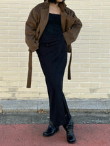[안감누빔] Caramel double short coat