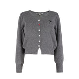 ALLDAY Logo Knit Cardigan Gray